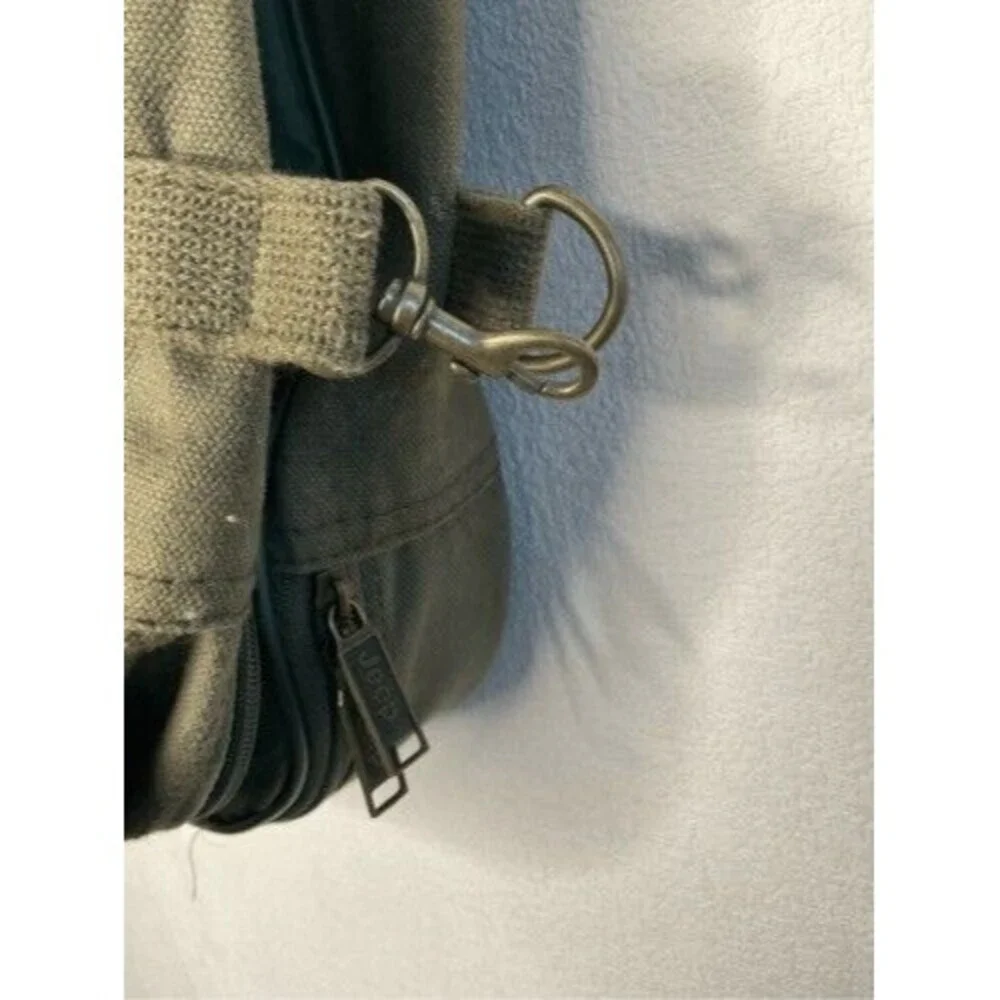VTG JEEP Wrangler Canvas‎ Travel Equipment Garment Bag Men Size L Army Green/Tan